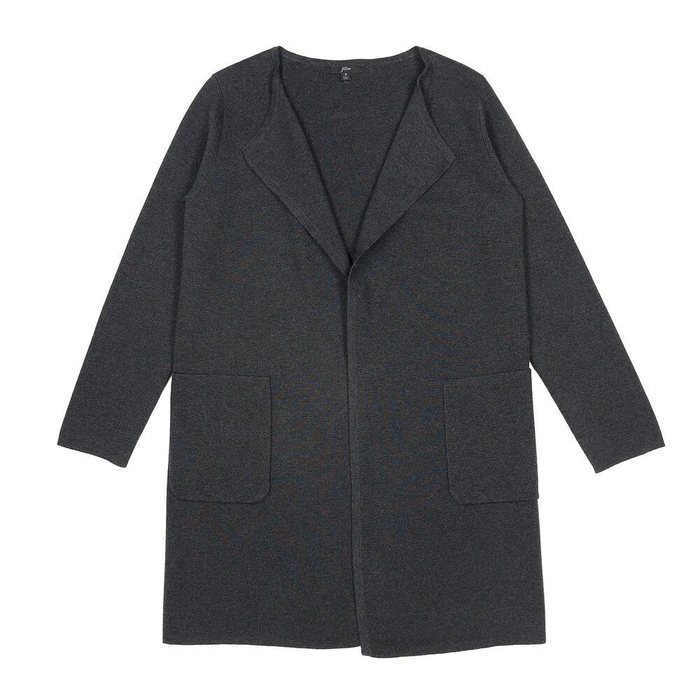 J Crew Juliette Sweater Blazer Women S Gray Merino Wool Long Cardigan Coatigan